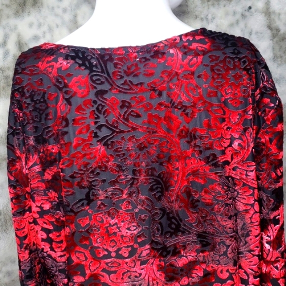 DB Established 1962 Multi-Layer Volcanic Velvet Shirt Bright Red/Black Sz L. - Picture 9 of 10